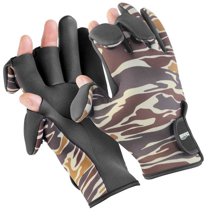 1 Pair Fishing Gloves Neoprene Anti-Slip 2-Finger Cut
